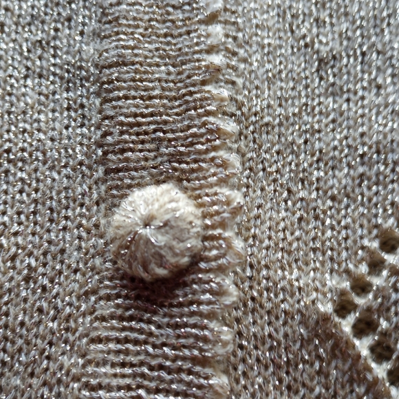 Vintage Cricket Lane Sweater Vest Womens X-Large Gold Glitter - Picture 4 of 9